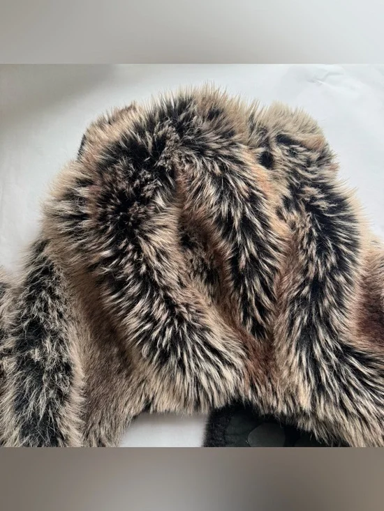 SpiritHoods Grey Wolf Faux Fur Hood Hat with Paws Festival Cozy - Picture 7 of 14